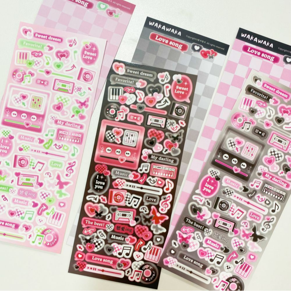 Glitter Vinyl Roll - SCRAPBOOK เพลงสติกเกอร์ตกแต่งเกาหลี DIY โทรศัพท์กระเป๋าเดินทางรถจักรยานยนต์แล็ปท็อป Flakes Idol