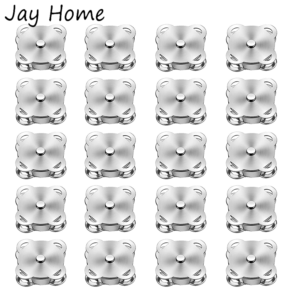 Iron On Stud Set - 20ชุดปุ่มแม่เหล็กโลหะกระดุมแป๊กกด Studs เย็บบนกระเป๋าแม่เหล็ก Snap Clasps ปุ่มสำหรับกระเป๋าถือเสื้อผ้าเย็บหัตถกรรม