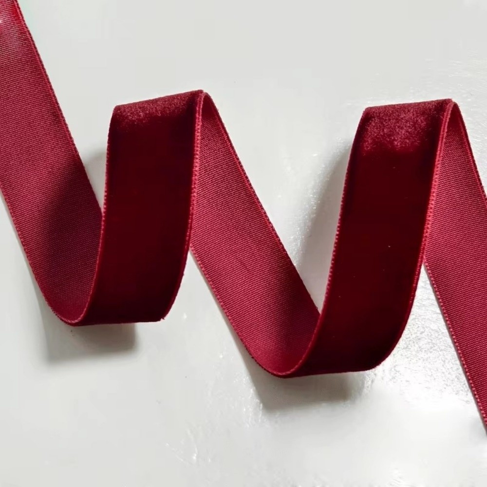Velvet Ribbon Roll - ริบบิ้นกำมะหยี่ 5 หลา/ม้วน สำหรับงาน DIY ริบบิ้นห่อของขวัญแบบด้านเดียว