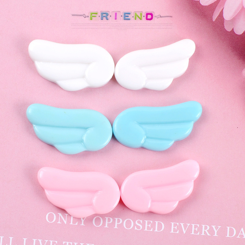 Embellishments For Scrapbooking - 10PCS Kawaiiน่ารักAngel Wings Flatbackเรซิ่นCabochon Scrapbooking Embellishmentโทรศัพท์Deco