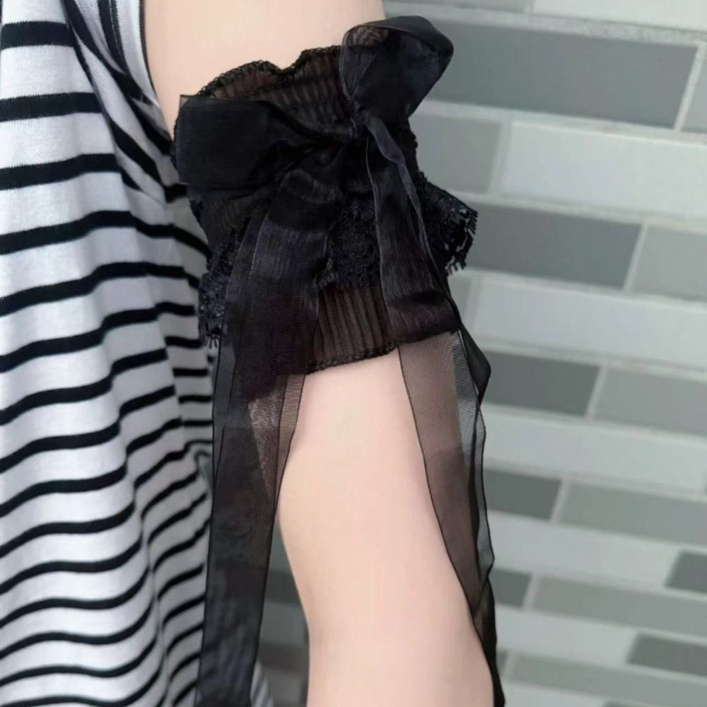 ปลอกแขนลูกไม้สไตล์โลลิต้า ผ้าร - Elastic Lace Trim บทวิจารณ์และราคา
