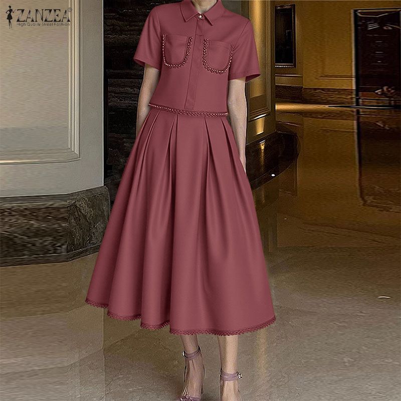 ชุดเซ็ต 2 ชิ้น เสื้อครอปแขนสั้ - Elastic Lace Trim บทวิจารณ์และราคา