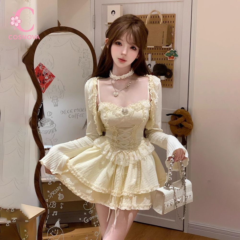 ชุดเดรสแคมิโซลสไตล์โลลิต้าหวาน - Elastic Lace Trim บทวิจารณ์และราคา