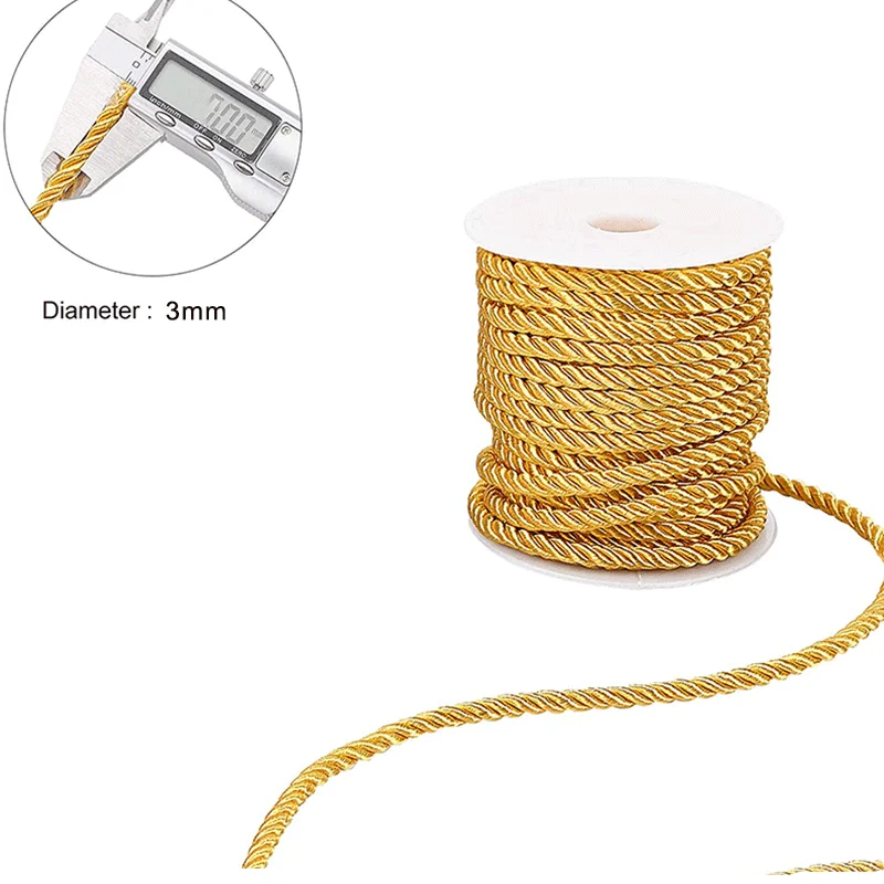 เชือกไนลอนถักเกลียวขนาด 3 มม.  - Cord Trim Twisted บทวิจารณ์และราคา