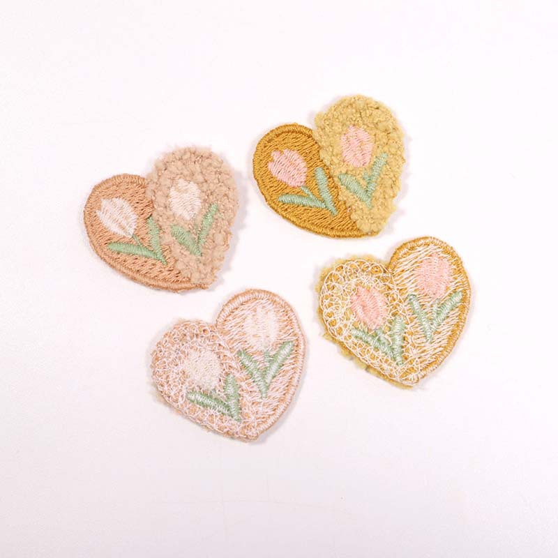 10ชิ้นผ้าขนสัตว์ดอกไม้รัก appl - Applique Patch Flower บทวิจารณ์และราคา