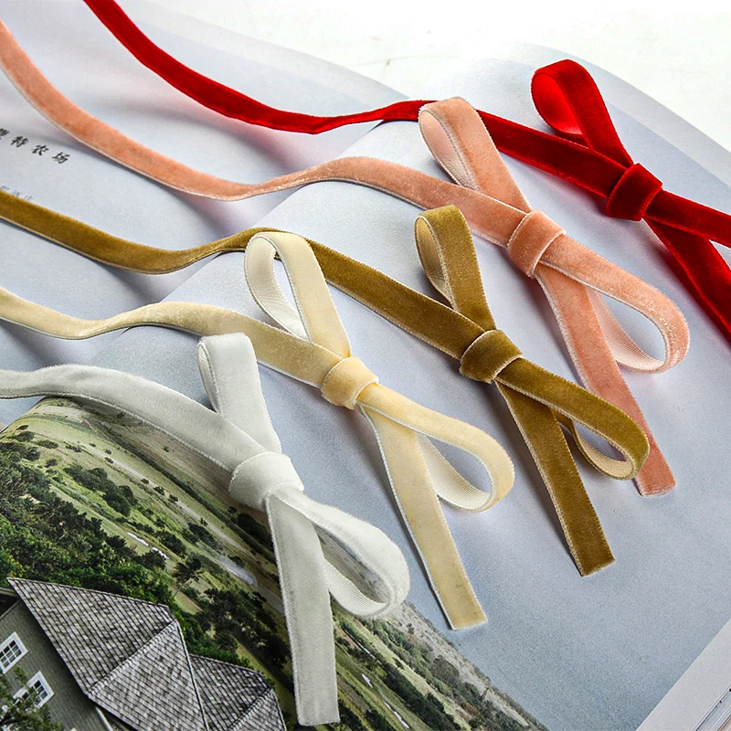 ริบบิ้นกำมะหยี่ 50 หลา/ม้วน สำ - Velvet Ribbon Roll บทวิจารณ์และราคา