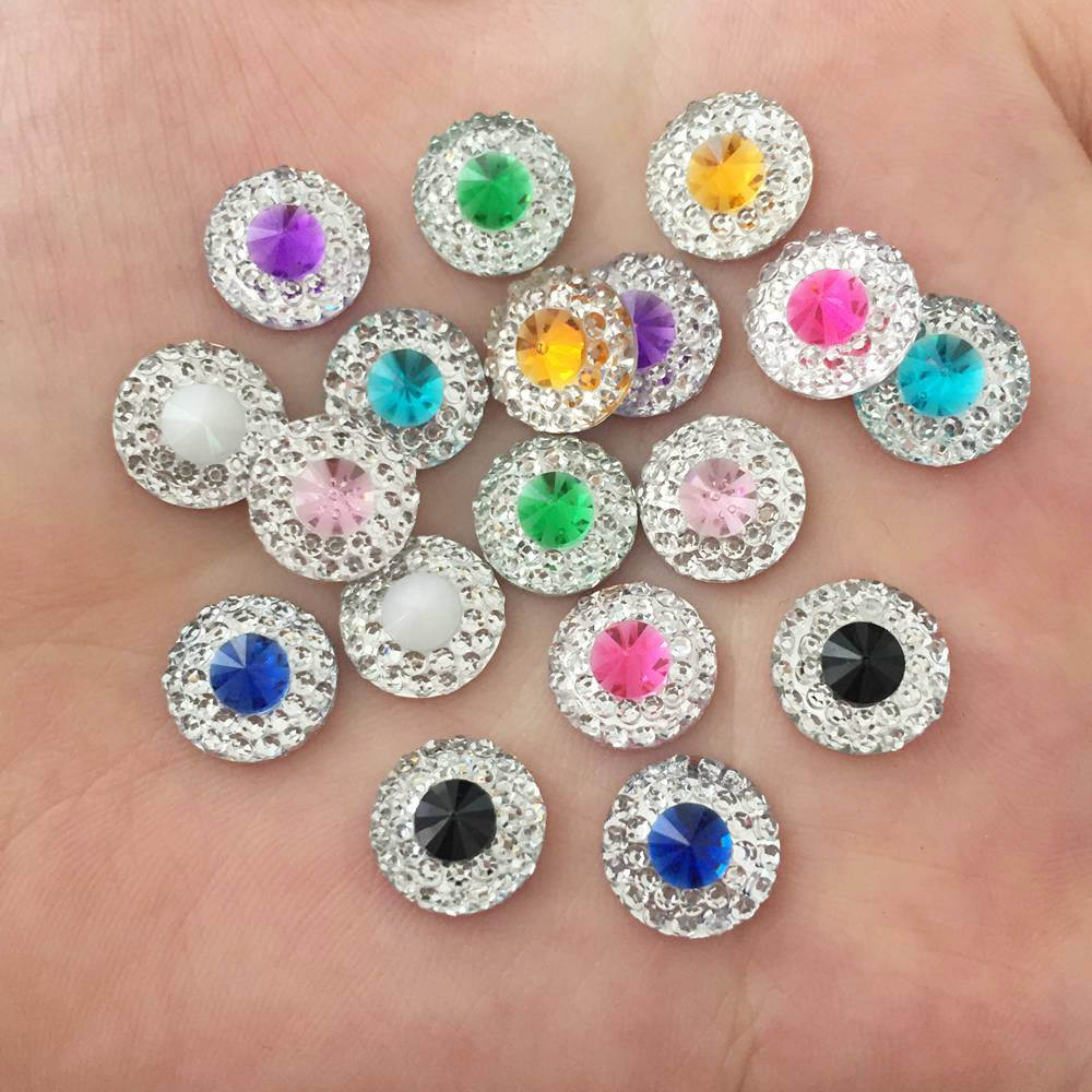 เรซิ่น 10/12/16 มม.สีนูนคริสตั - Embellishment Glue Craft บทวิจารณ์และราคา