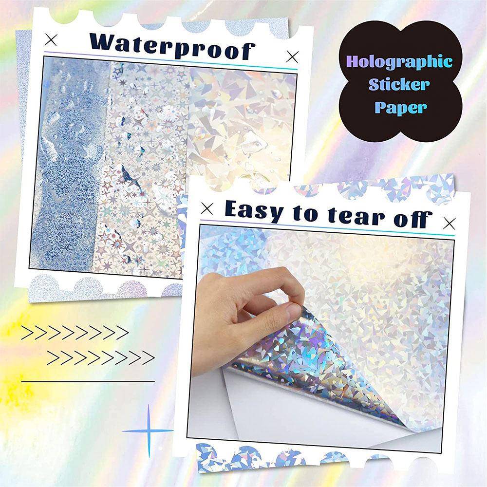 Glitter Self กาวสติกเกอร์โฮโลแ - Glitter Vinyl Roll บทวิจารณ์และราคา