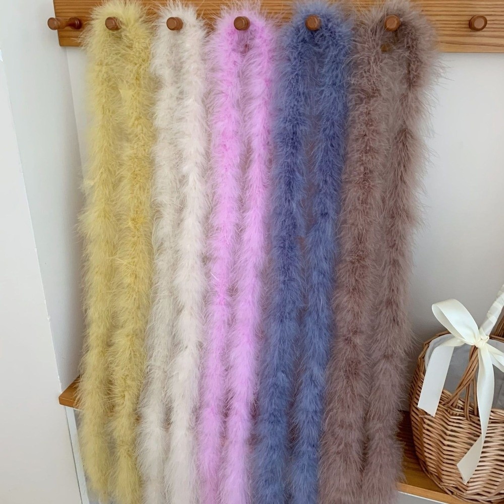แถบขนมาราบูยาว 2 เมตร ขนเทียมฟ - Feather Trim Marabou บทวิจารณ์และราคา