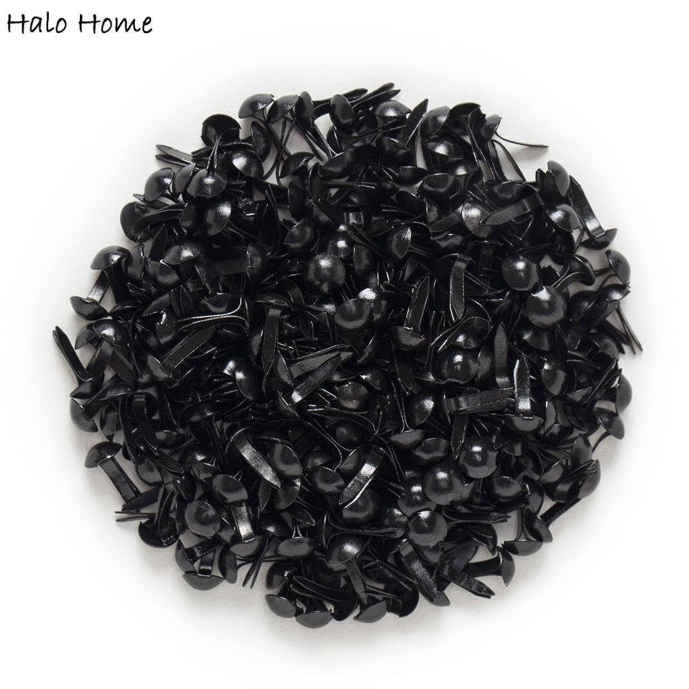 500 ชิ้นสีดํารอบ Brads Scrapbo - Embellishments For Scrapbooking บทวิจารณ์และราคา