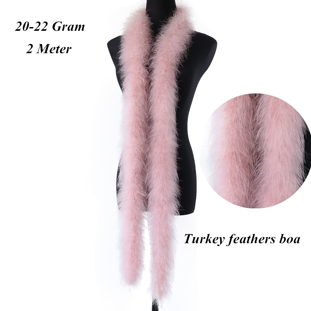 ผ้าพันคอขนนกไก่งวงมาราบู 2M 22 - Feather Trim Marabou บทวิจารณ์และราคา