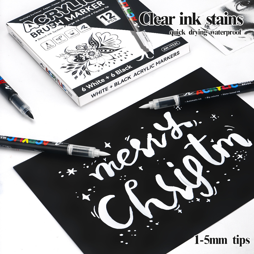 ปากกาเน้นข้อความอะคริลิคสีดำ/ข - Copic Marker Sketch บทวิจารณ์และราคา