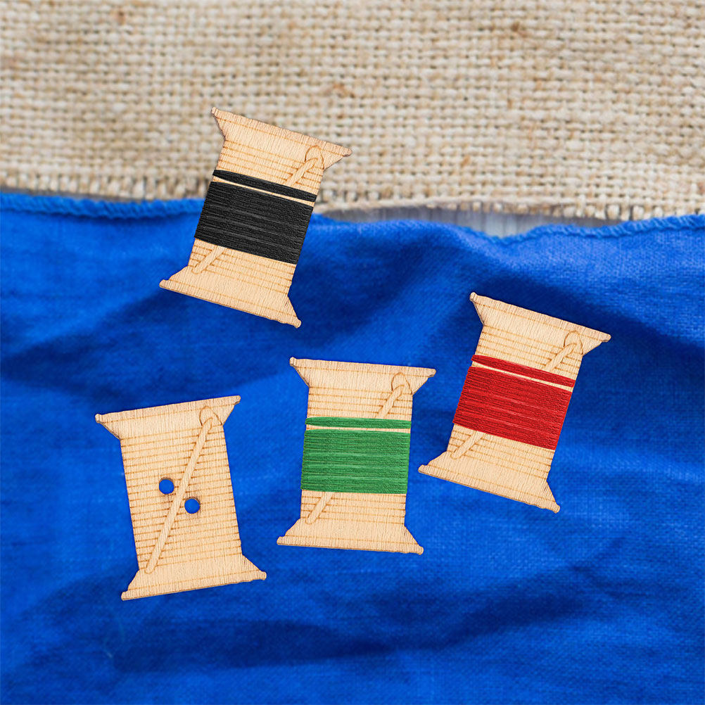 100 ชิ้น บ็อบบินไม้สำหรับจัดเก - Embroidery Craft บทวิจารณ์และราคา