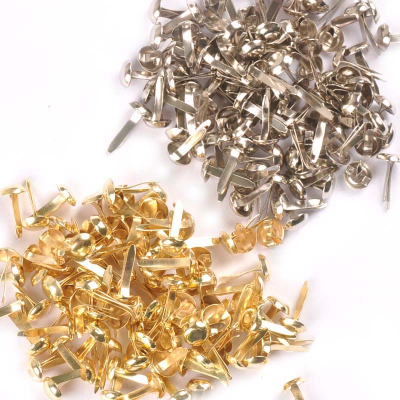 100 ชิ้น หมุดโลหะกลมหลากสีเงิน - Embellishments For Scrapbooking บทวิจารณ์และราคา