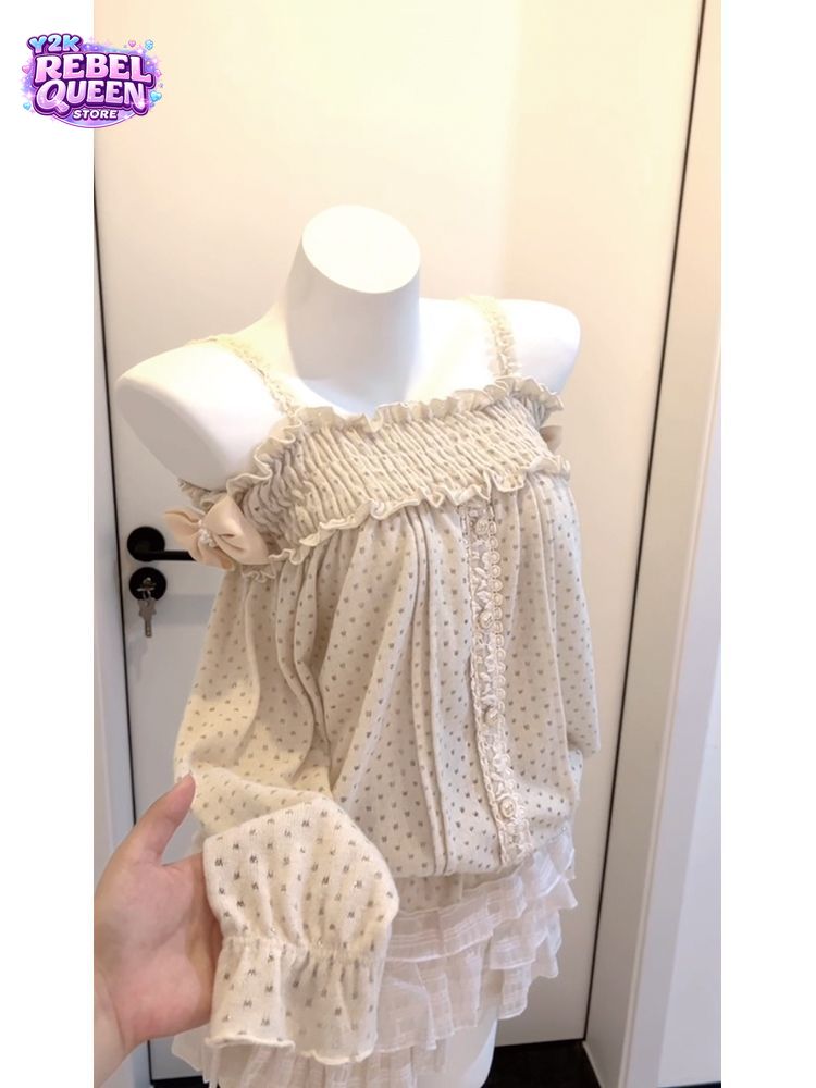 ชุดกระโปรงสั้นวินเทจสไตล์ญี่ปุ - Elastic Lace Trim บทวิจารณ์และราคา